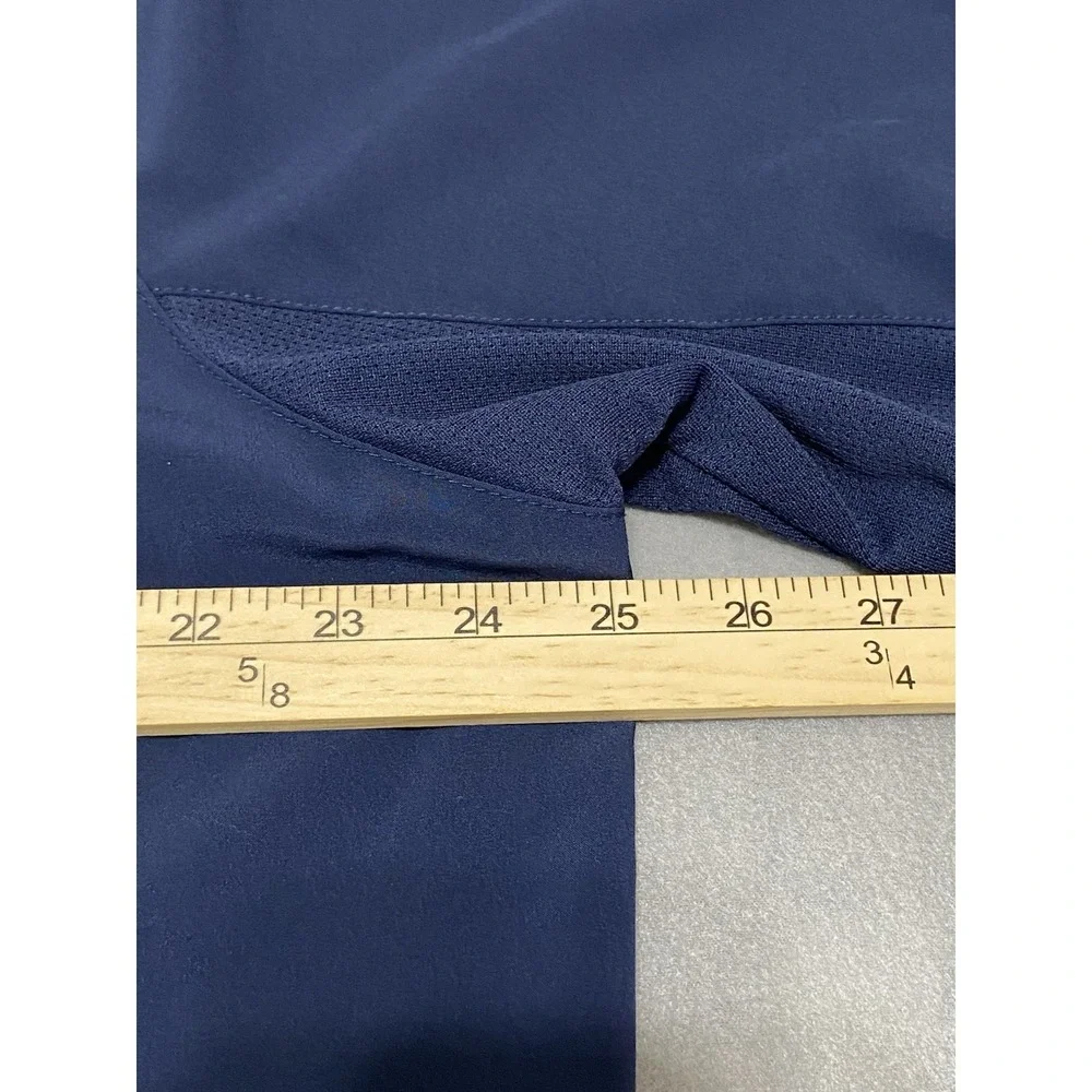 Adidas‎ Mens Navy Blue Quarter Zip Short Sleeve Performance Pullover Top Large